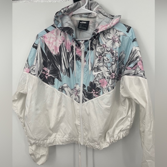 NIKE Windrunner Cropped Floral Jacket Women’s Large L - Picture 1 of 4